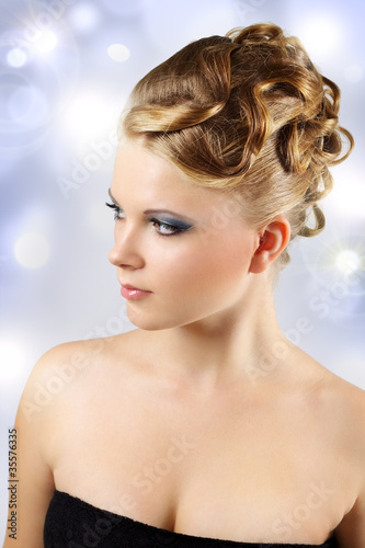 Girl with beautiful hairstyle