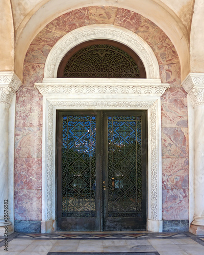 door of Saint Andrew church, Patras Greece