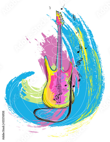 colorful electric guitar