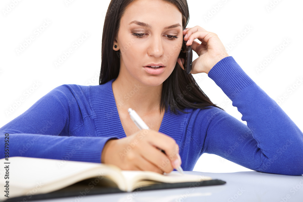 girl making note girl making note