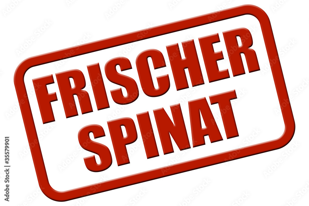 Stempel rot rel FRISCHER SPINAT Stempel rot rel FRISCHER SPINAT
