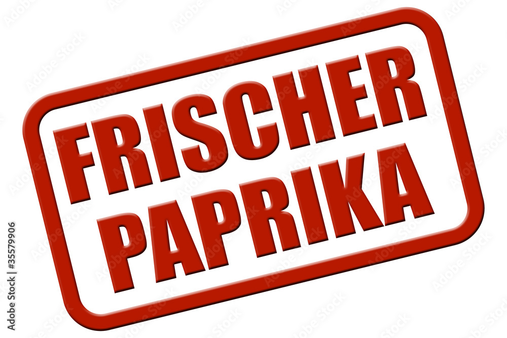 Stempel rot rel FRISCHER PAPRIKA Stempel rot rel FRISCHER PAPRIKA