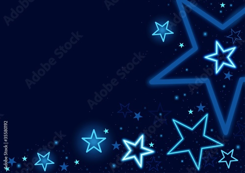 Blue Stars Background - Abstract illustration