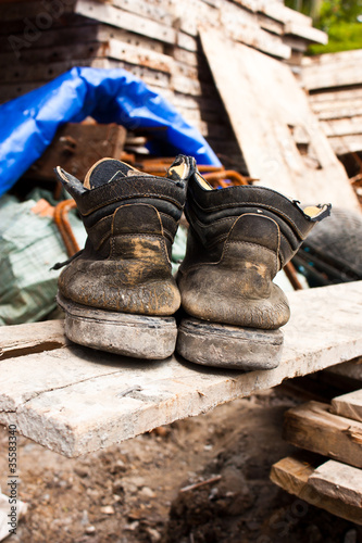 Old pair of shoes. © theeraphon