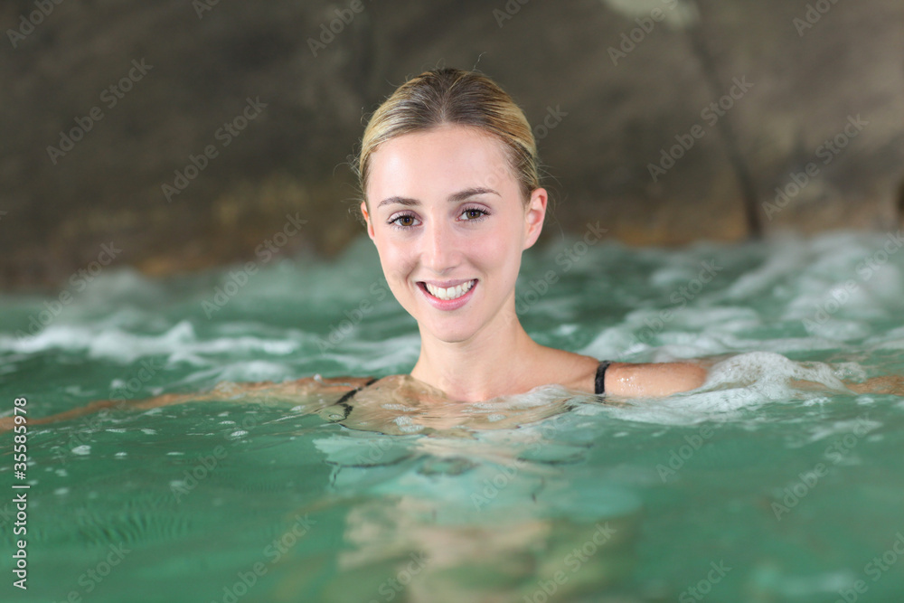 Portrait of beautiful woman in spa treatment