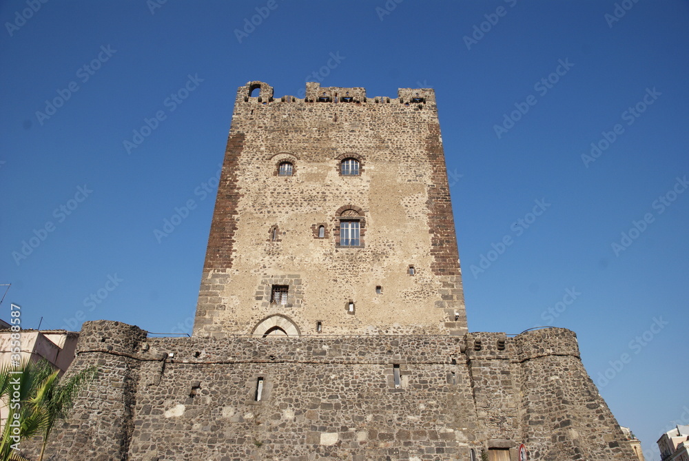 Norman castle in the town of Adrano, Sicily