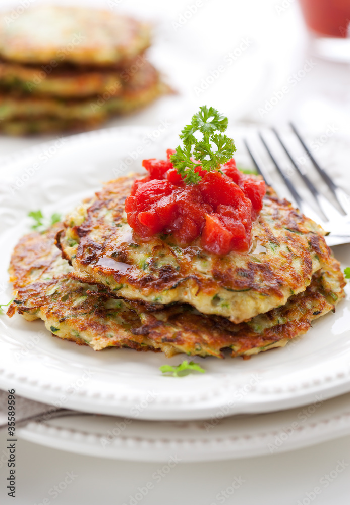Zucchini pancakes Zucchini pancakes