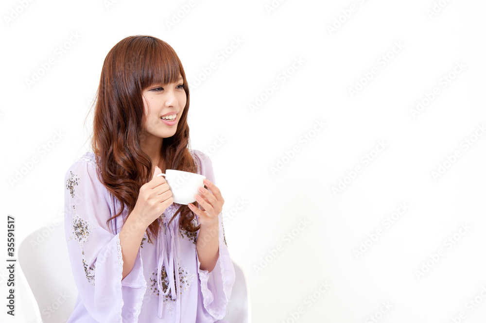 a portrait of pretty asian woman talking a portrait of pretty asian woman talking
