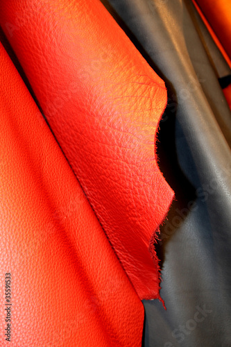 set of multi-colored leather photo