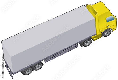 A long wheelbase truck, cargo carrier