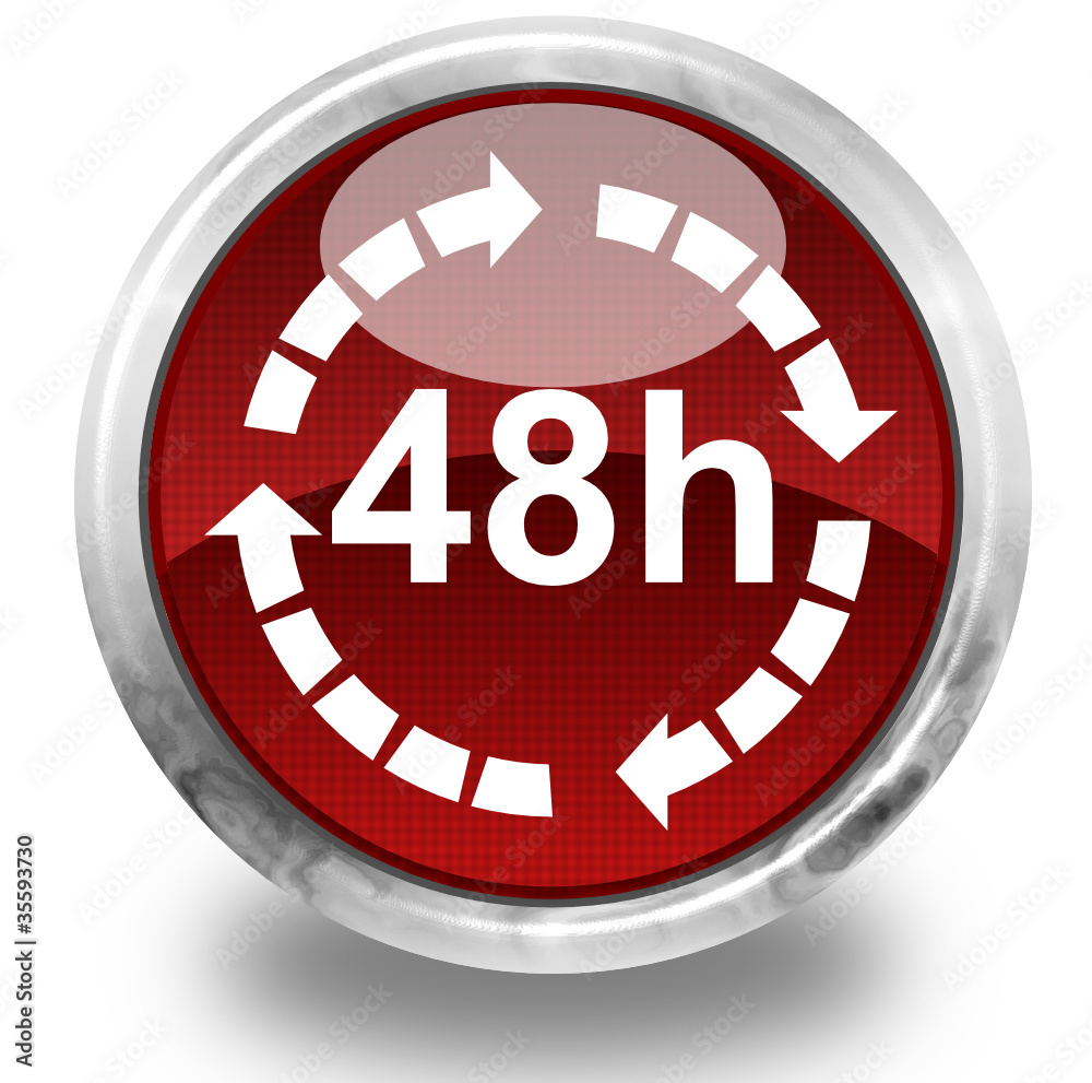 Fototapeta premium Delivery 48 hours glossy icon