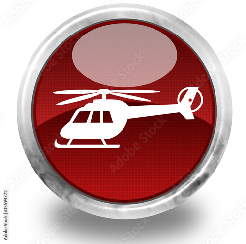 Helicopter glossy icon