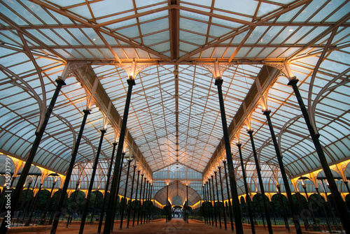 The glass house at the Lal Bagh gardens in Bangalore, India photo