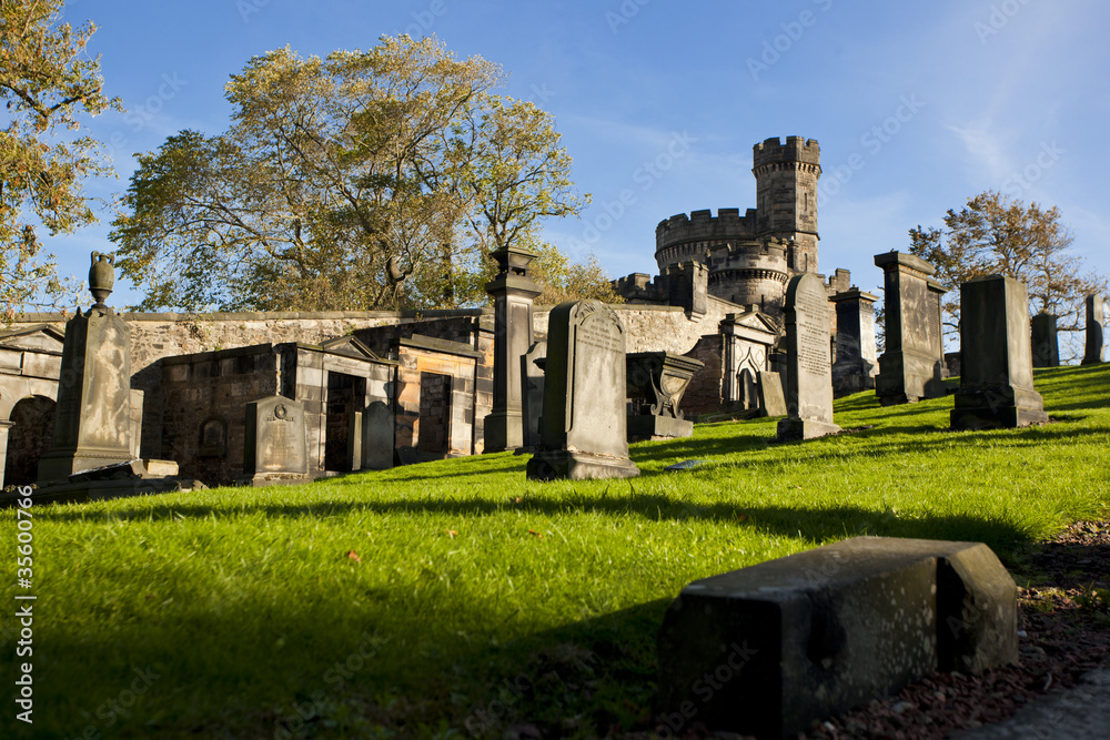 old cementary in Edinburgh, Scotland
