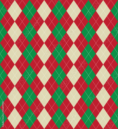 Christmas argyle pattern