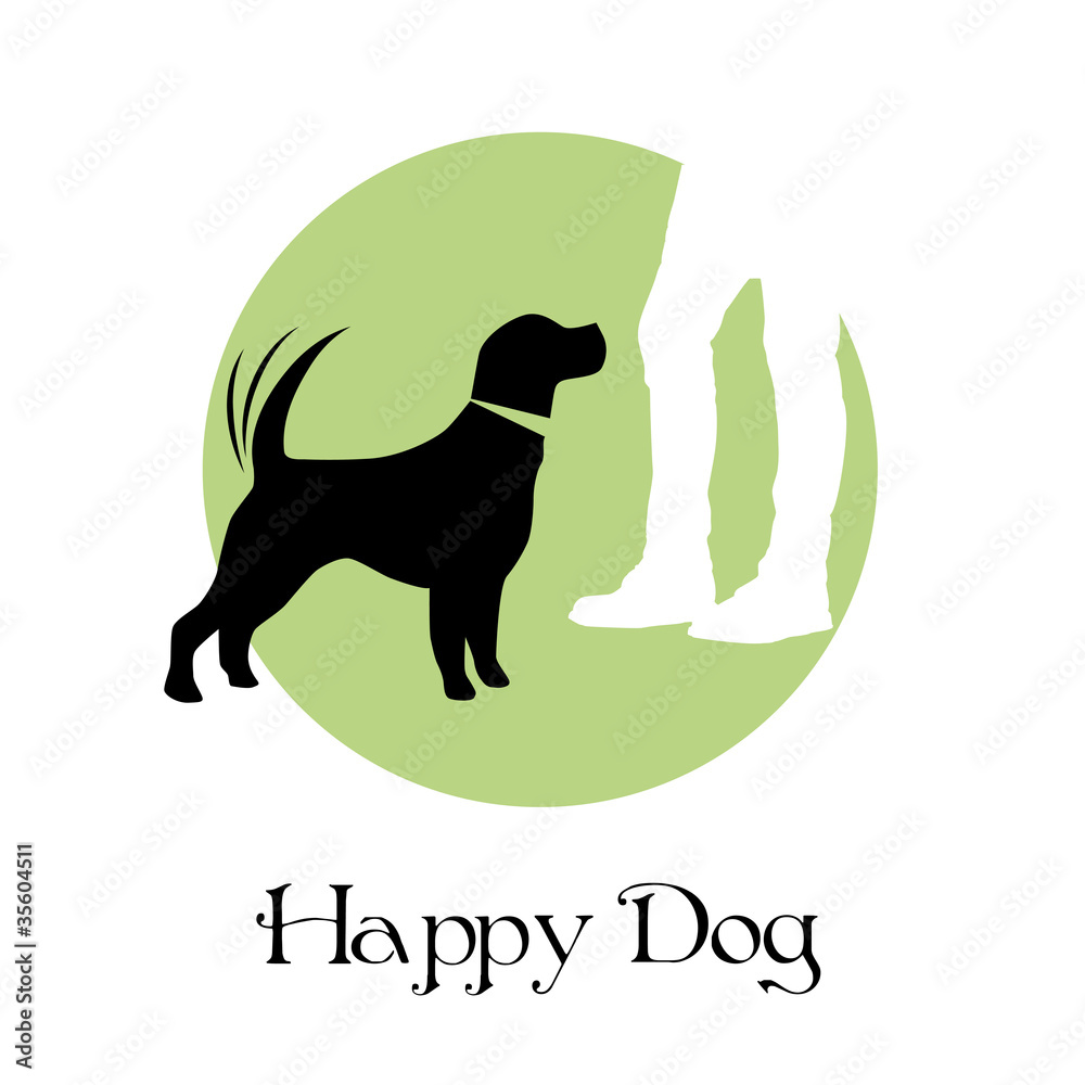 Logo happy dog # Vector