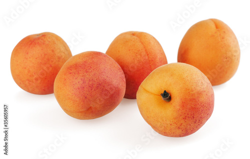 Ripe apricot fruits