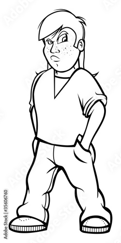 bully kid outline