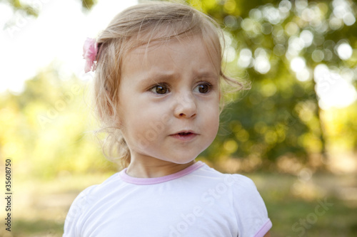 cute little girl in a park
