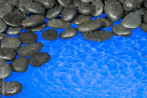 Pebbles and water