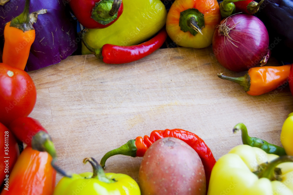 vegetables frame