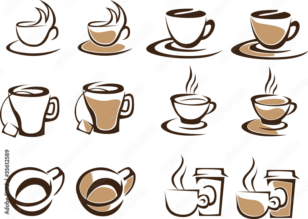 vector collection of tea and coffee vector collection of tea and coffee
