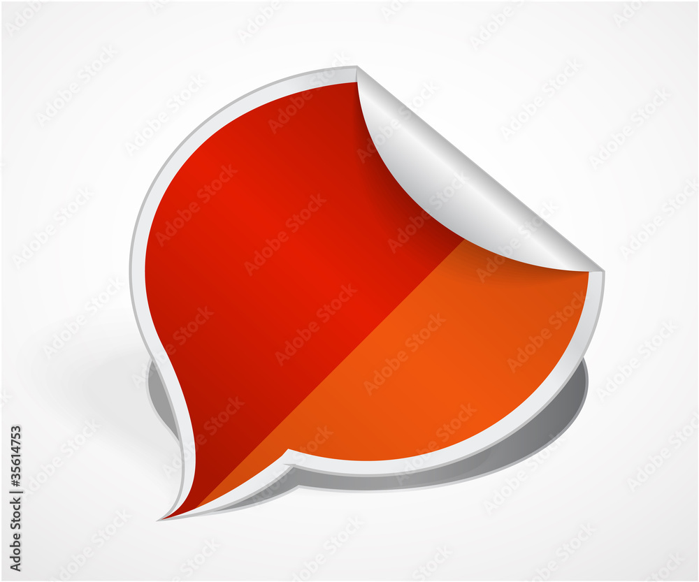Paper bubble. Vector label icon Paper bubble. Vector label icon