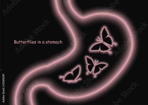 Butterflies in a stomach