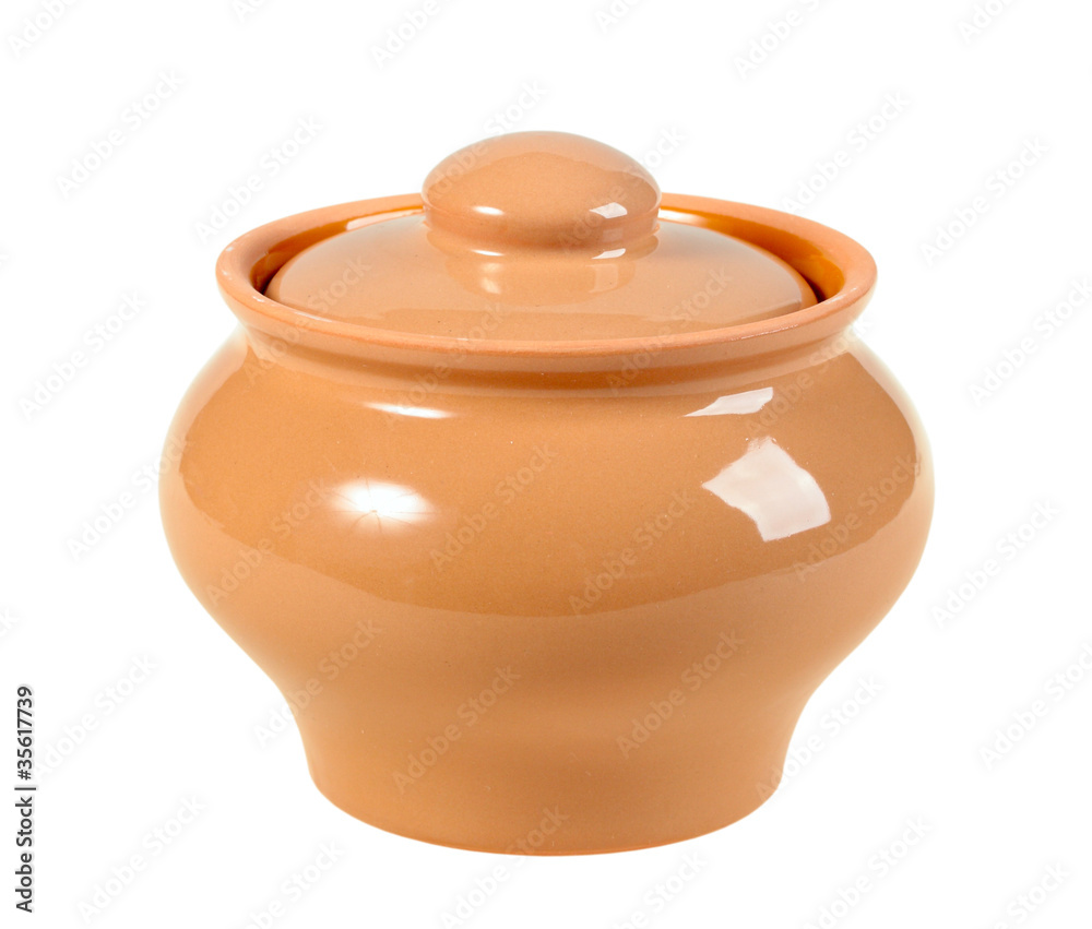 One a closed ceramic pot One a closed ceramic pot
