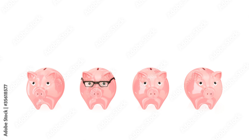Piggy banks. Piggy banks.