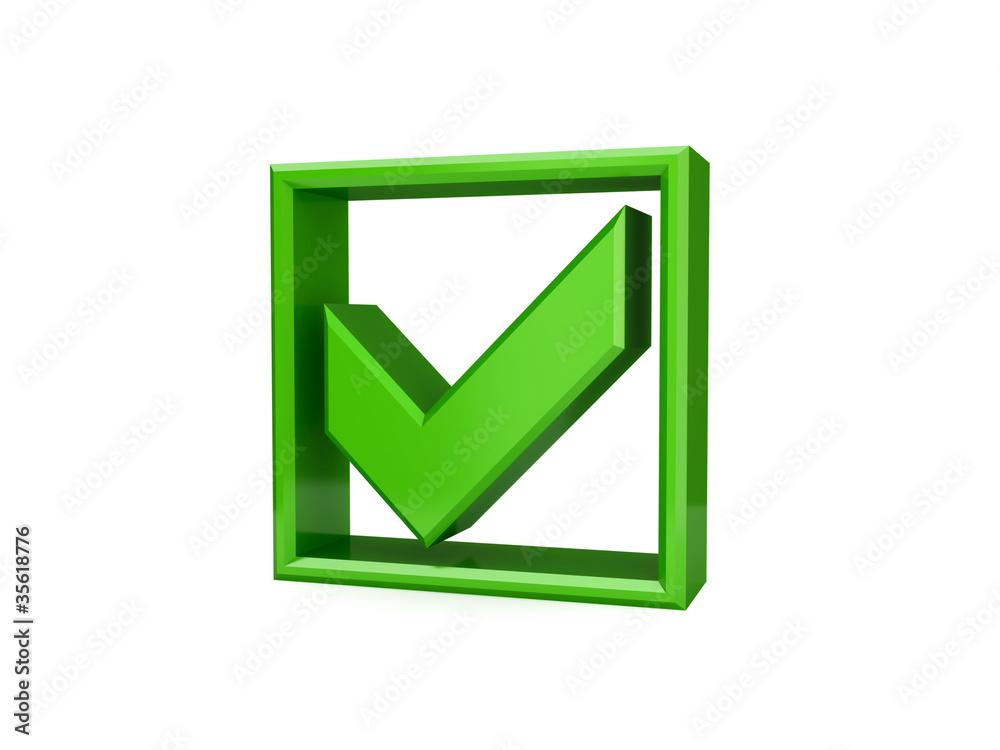 Green checkmark icon. Green checkmark icon.