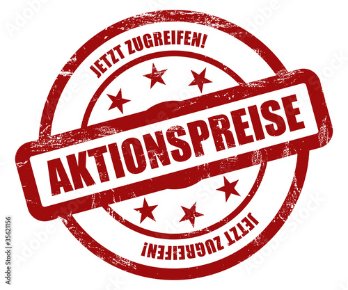 Sternen Stempel rot RT AKTIONSPREISE photo