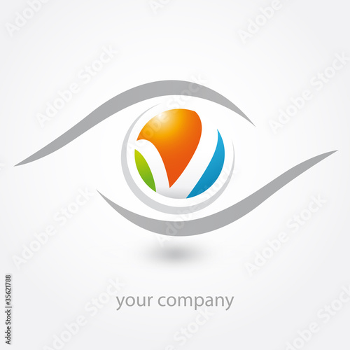 logo, v, optique, opticien, diagnostic