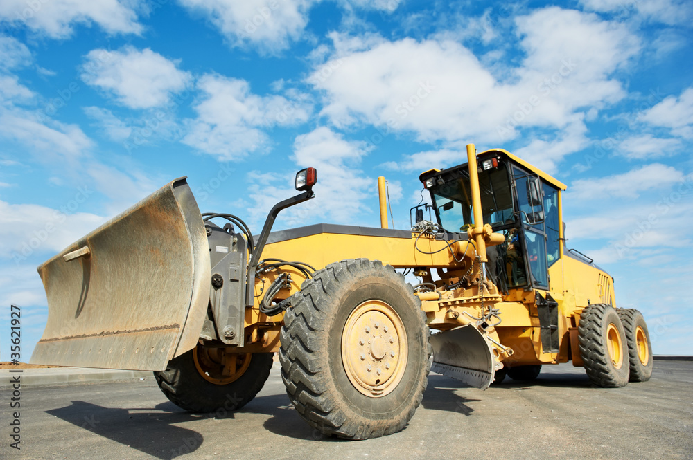 road grader bulldozer