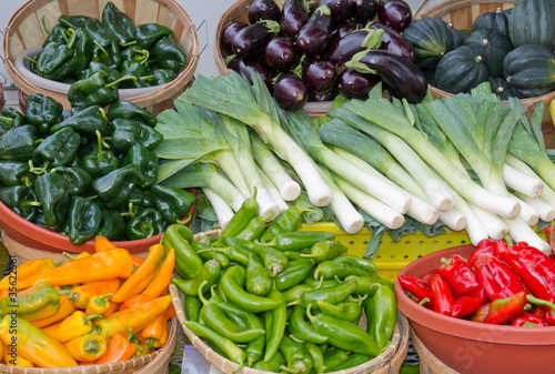 Vegetables on display