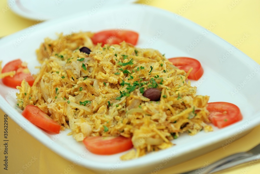 Traditional Portuguese codfish dish