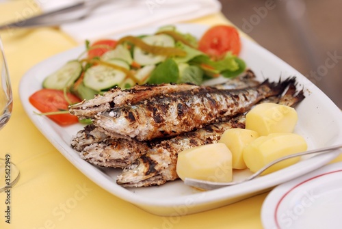Grilled sardine