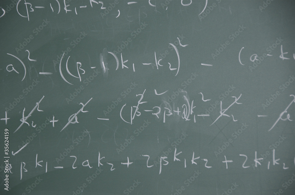 Advanced Physics computations on a chalkboard Advanced Physics computations on a chalkboard