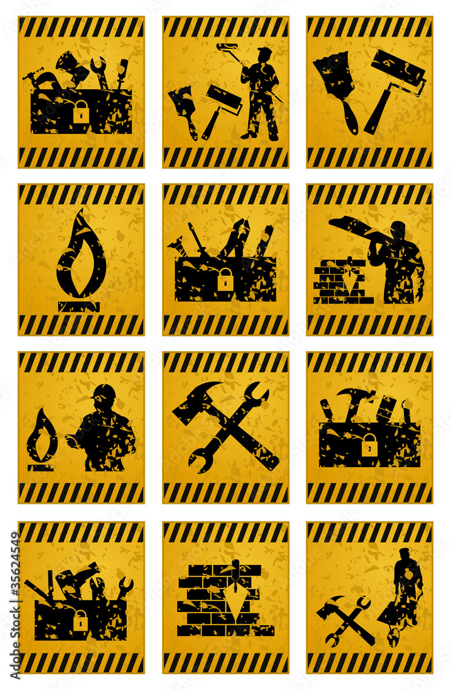 The yellow tablet with instructions of works