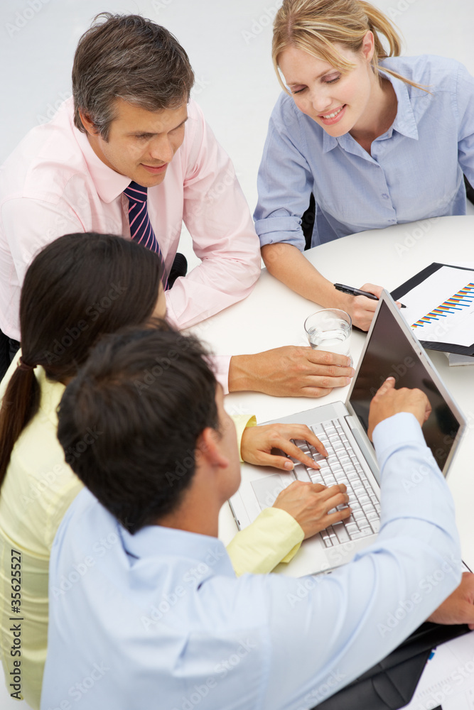 Mixed group in business meeting Mixed group in business meeting
