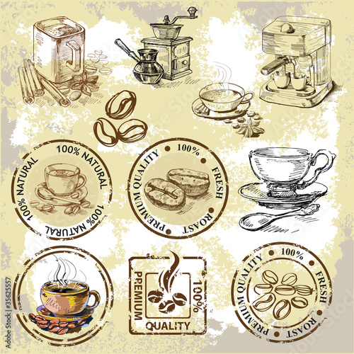 vector coffee elements