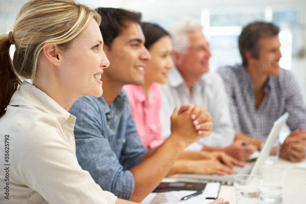 Fototapeta premium Mixed group in business meeting