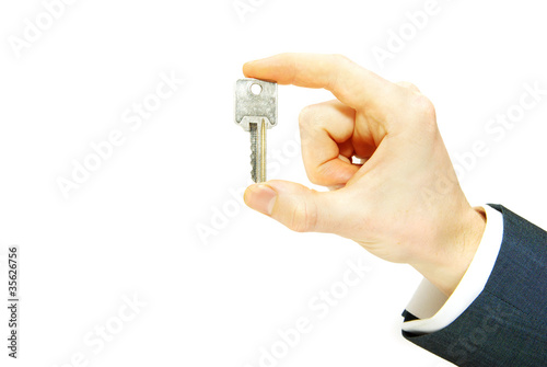 hand holds a key