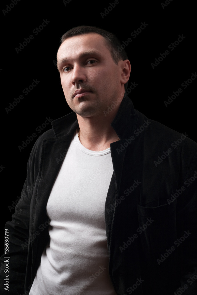 Portrait of a confident man. Isolated