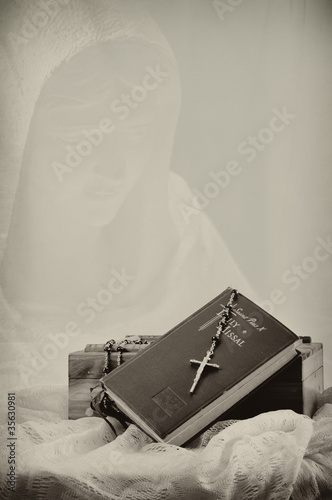 Rosary Laying on a Missal