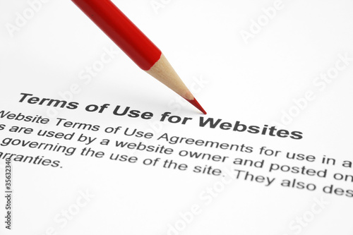 Terms of use for websites