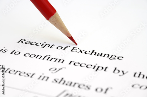 Receipt of exchange