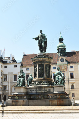 Statue in the historical center of Vienna, Austria