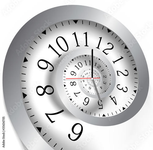 Infinity clock. Vector illustration