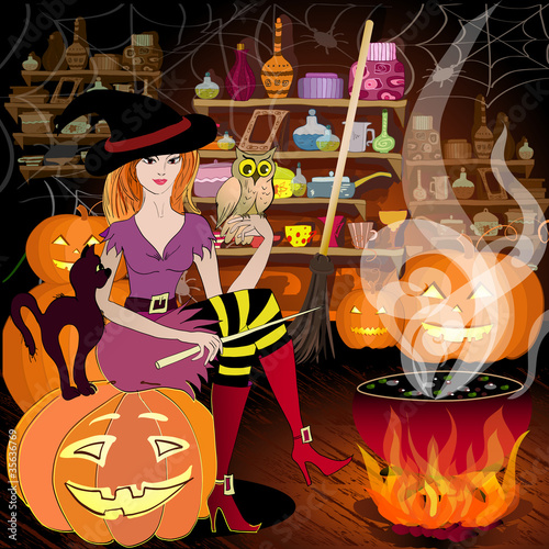 Enchantress is preparing for Halloween
